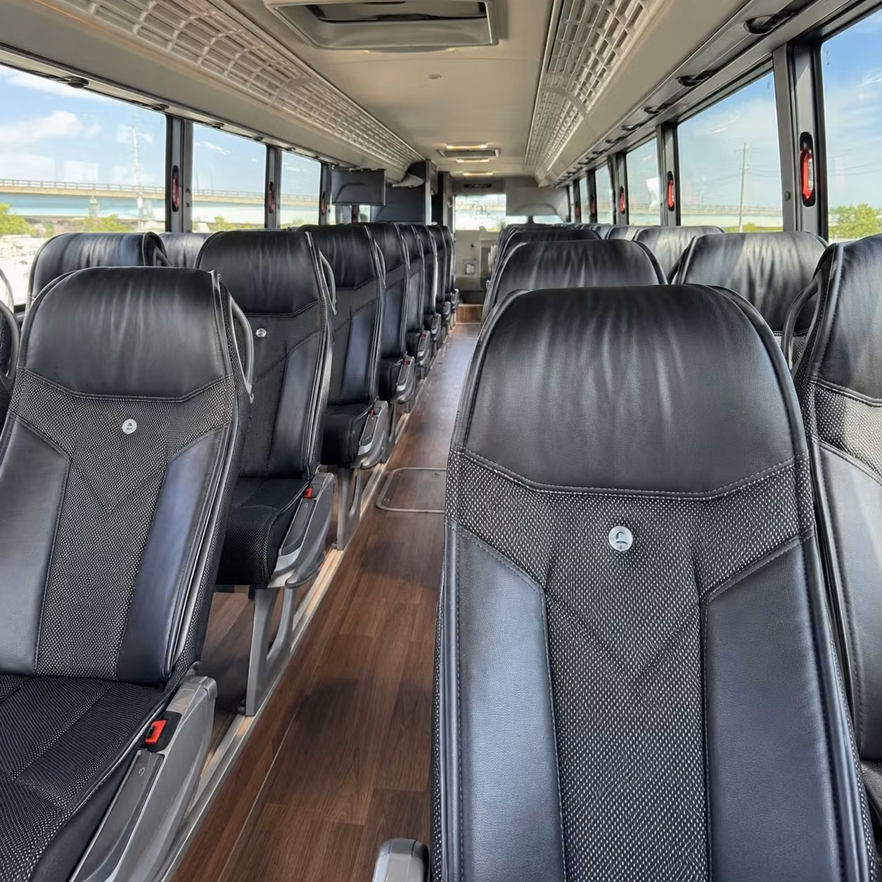 new haven charter bus interior
